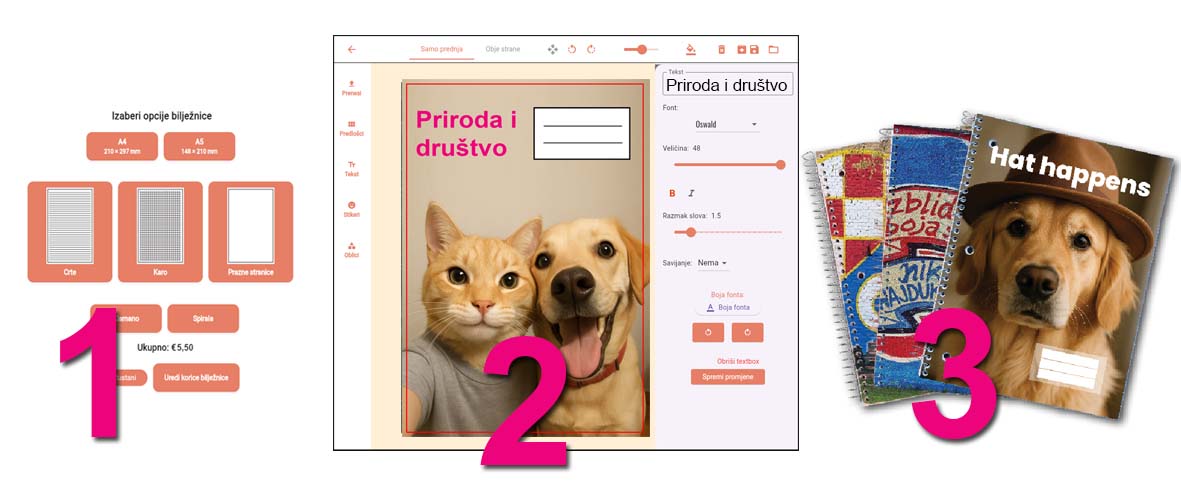 Klikni za dizajn bilježnice